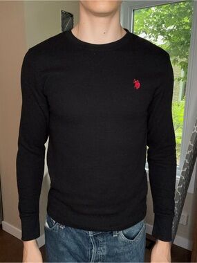 Ralph Lauren Black Crew Neck Sweater